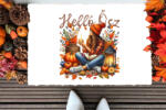 Deconline Crafts Őszi mintás Szőnyeg ""hello ősz lány" 60X40 cm (DO126178-9-RUG-60x40)