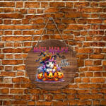 Deconline Crafts XL Halloweeni FaTábla Cuki Unikornisos, személyre szabható, akasztható többféle méret (DO126188-WOOD-CIRCLE)