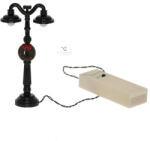 Decoration & Design Kandaláber álló, ledes műanyag 12, 1cm fekete karácsonyi figura (DD56537)