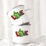 Deconline Crafts Grincs Halloweeni FÉM bögre, "Love Grinch" 360ml (DO59409-ALU-MUG)