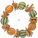 D&D Adventi vásári koszorú válogatás citrusokkal. fahéjjal dekornak, illatosítónak 26 cm (282225)