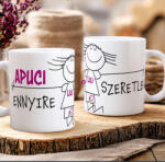 Deconline Crafts Apák napi bögre "Első apák napja" Személyre szabható, fiús, lányos, fehér, kerámia (DO133021-CERAMIC-MUG)