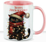 Deconline Crafts Karácsonyi bögre "Boldog macskarácsonyt" 330 ml kerámia Rózsaszín Full HD (DO129199-PINK-MUG)