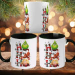 Deconline Crafts Grincses karácsonyi bögre "Ho Ho Ho" pufi hatású fekete bögre (DO129221-BLACK-MUG)