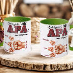 Deconline Crafts Apák napi bögre "Legjobb apa, Max 5 gyerek" Személyre szabható, zöld, kerámia (DO133014-GREEN-MUG)