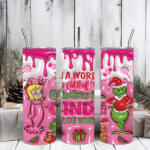 Deconline Crafts Grincs mintás termosz pohár 600ml "Cindy Lou" HD tumbler (DO129189-600ML)