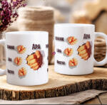 Deconline Crafts Apák napi bögre "3D kezek, Max 5 gyerek" Személyre szabható, fehér, kerámia (DO133022-CERAMIC-MUG)