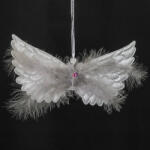 Decoration & Design Angyalszárny, akasztós 23 cm ezüst karácsonyfadísz (DD66078)