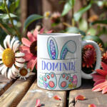 Deconline Crafts Húsvéti bögre "Nyuszi fiú" egyedi névvel, fehér, kerámia (DO133002-CERAMIC-MUG)