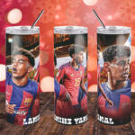 Deconline Crafts Prémium Lamine Yamal Duplafalú termosz egyedi névvel 600 ml (DO69342-TUMBLER-600)