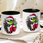 Deconline Crafts Halloween mintás bögre "Jack x Grincs" fekete (DO126135-BLACK-MUG)