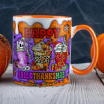 Deconline Crafts Őszi mintás bögre Hallothanksmas Narancssárga (DO126144-ORANGE-MUG)