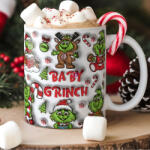 Deconline Crafts Grincses karácsonyi bögre "bébi Grincs" pufi hatású (DO129207-CERAMIC-MUG)