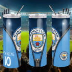 Deconline Crafts Manchester City Duplafalú termosz egyedi névvel és számmal 600 ml "ZIPPER (DO69360-CITY-TUMBLER-600)