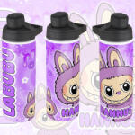 Deconline Crafts Személyre szabható "LABUBU Lila" fém kulacs egyedi névvel 750 ml (DO69363-LILA-BOTTLE-750ML)