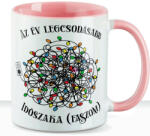 Deconline Crafts Karácsonyi bögre "Az év legcsodásabb időszaka. . . " 330 ml kerámia Rózsaszín Full HD (DO129200-PINK-MUG)