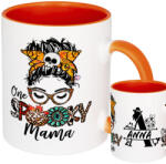 Deconline Crafts Személyre szabható Halloweeni bögre, Spooky Mama 300ml Narancssárga (DO69330-MUG-ORANGE)