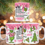 Deconline Crafts Grincses karácsonyi bögre 3D pufi hatású "Glitter Day (DO129138)