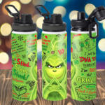 Deconline Crafts XL Grincs mintás Kulacs 850 ml "Green Grinch" HD (DO129208-850ML)