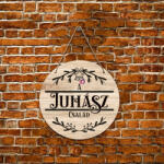 Deconline Crafts Karácsonyi ajtódísz fa tábla "Bells" egyedi felirattal többféle méretben (DO129194-WOOD30)