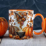 Deconline Crafts Halloween mintás bögre "Pumpkin Spice Season v2" Narancssárga (DO126181-ORANGE-MUG)