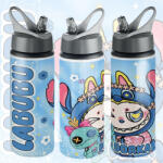 Deconline Crafts Személyre szabható "Labubu x Stitch" fém kulacs egyedi névvel 750 ml (DO69364-BOTTLE-750ML)