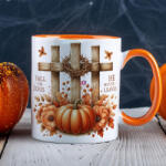 Deconline Crafts Őszi mintás bögre ""Fall for Jesus" Narancssárga (DO126178-3-ORANGE-MUG)
