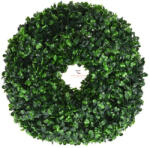 D&D Selyemvirág buxus koszorú műanyag 40cm zöld őszi dísz (DD54890)