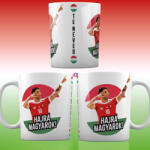 Deconline Crafts Prémium Szoboszlai szurkolói bögre a saját neveddel "Hajrá Magyarok" kerámia (DO59312)