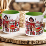 Deconline Crafts Halloween mintás bögre Horror Stars "Tis The Season" zöld (DO126129-GREEN-MUG)