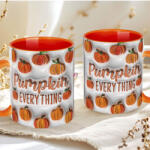 Deconline Crafts Őszi mintás bögre 3D pufi hatású "Pumpkin Everything" Narancs (DO126102-ORANGE-MUG)