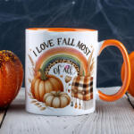 Deconline Crafts Őszi mintás bögre ""I love fall" Narancssárga (DO126178-2-ORANGE-MUG)
