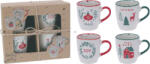 Koopman 4 db-os Karácsonyi mintás bögre szett porcelán (Q75600810)