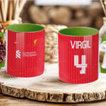 Deconline Crafts Prémium Liverpool Bögre személyre szabható, egyedi névvel 330ml Zöld bögre "Home kit (DO69356-GREEN-MUG)