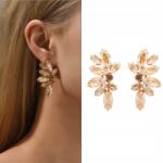 Kokonet Arany rövid fülbevaló Látogatói estélyi csillogó pezsgő champagne (3-0516)