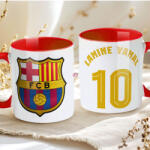 Deconline Crafts Prémium Barcelona Bögre személyre szabható, egyedi névvel 330ml Piros bögre (DO69354-RED-MUG)