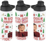 Deconline Crafts Karácsonyi Kulacs 750 ml "Reszkessetek betörők csúnya pulcsi mintás" HD (DO129216-750ML)