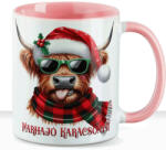 Deconline Crafts Karácsonyi bögre "Marhajó karácsonyt" 330 ml kerámia Rózsaszín Full HD (do129222-PINK-MUG)