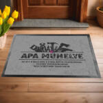 Deconline Crafts Egyedi Lábtörlő személyre szabható 60x40 cm szürke szerelő műhelybe, garázsba (DO131009)