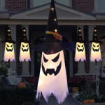 Deconline Hounted House Halloweeni dekor lampion szellem LED világítással 45 cm (DO116101)