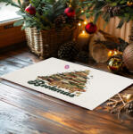 Deconline Crafts Karácsonyi mintás Szőnyeg, Lábtörlő 60X40 cm "Merry Bookmas (DO129201-RUG-60x40)