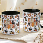 Deconline Crafts Őszi mintás bögre 3d Pufi hatású "Fall Vibes" fekete (DO126118-BLACK-MUG)