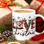 Deconline Crafts Karácsonyi bögre "Love Christmas" 330 ml kerámia Full HD (DO129186-CERAMIC-MUG)