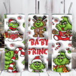 Deconline Crafts Grincs mintás termosz pohár 600ml "bébi Grincs" HD tumbler (DO129207-600ML)