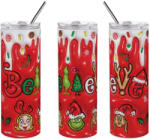 Deconline Crafts Grincs mintás termosz 600ml "BELIEVE (DO126150-600ML-TUMBLER)