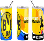 Deconline Crafts BORUSSIA DORTMUND fém duplafalú pohár egyedi névvel 600 ml tumbler (DO59996-BVB-600ML-TUMBLER)