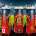 Deconline Crafts Manchester United Duplafalú termosz egyedi névvel és számmal 600 ml "ZIPPER (DO69360-MANU-TUMBLER-600)