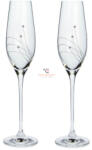 D&D Kristály pohár swarovski dísszel pezsgő 210ml átlátszó 2 db-os Premium (8588006068641)