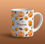 Deconline Crafts Őszi mintás bögre egyedi névvel, tökös (DO126122-custom)