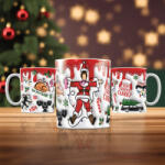 Deconline Crafts 3D mintás karácsonyi bögre 3D pufi hatású "Karácsonyi Vakáció (DO129108)